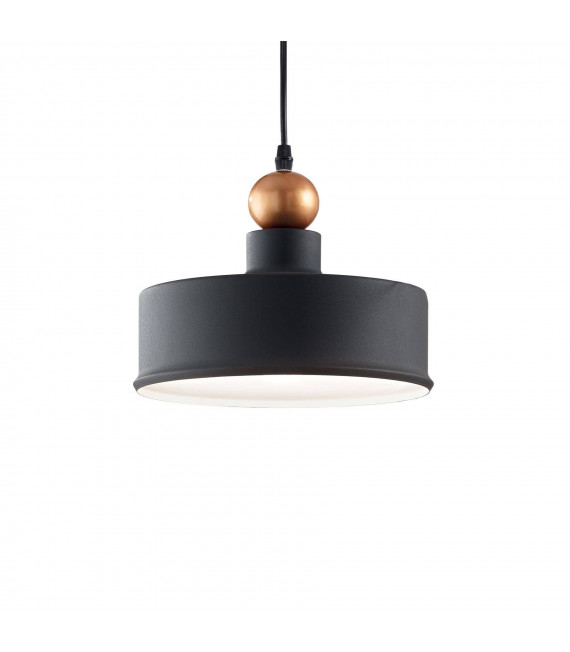 Black Metal Triad Pendant 1 bulb 36cm