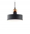 Suspension Triade Métal Noir 1 ampoule 36cm