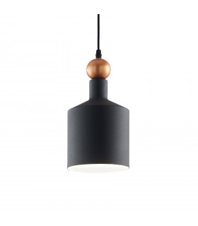 Triad Pendelleuchte aus schwarzem Metall 1 Birne 43cm