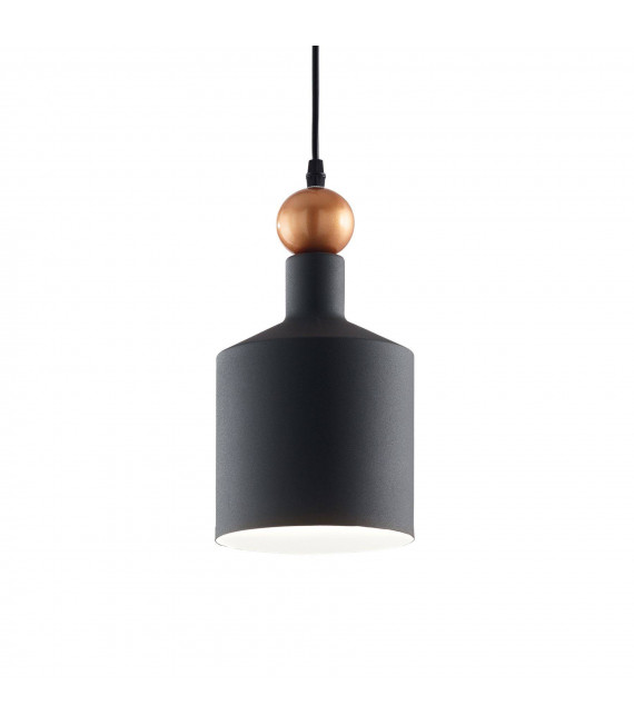 Colgante Triada Metal Negro 1 bombilla 43cm