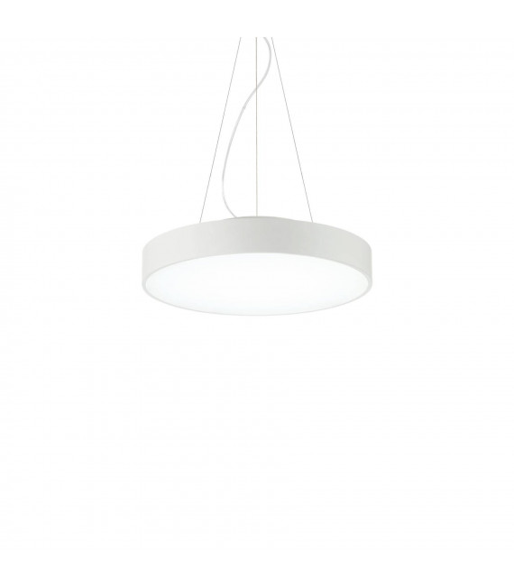 Suspension LED intégré Halo Aluminium blanc 1 ampoule 25cm
