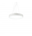 Suspension LED intégré Halo Aluminium blanc 1 ampoule 25cm