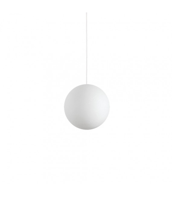 Suspension Carta Plastique blanc 1 ampoule 33cm