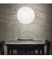 Carta White plastic pendant light 1 bulb 33cm