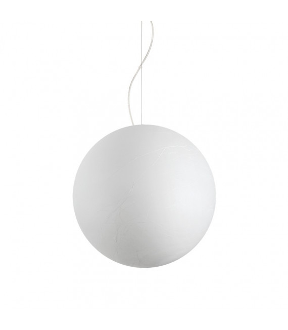 Carta Pendelleuchte Weißer Kunststoff 1 Glühbirne 53cm