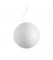 Carta pendant light White plastic 1 bulb 53cm