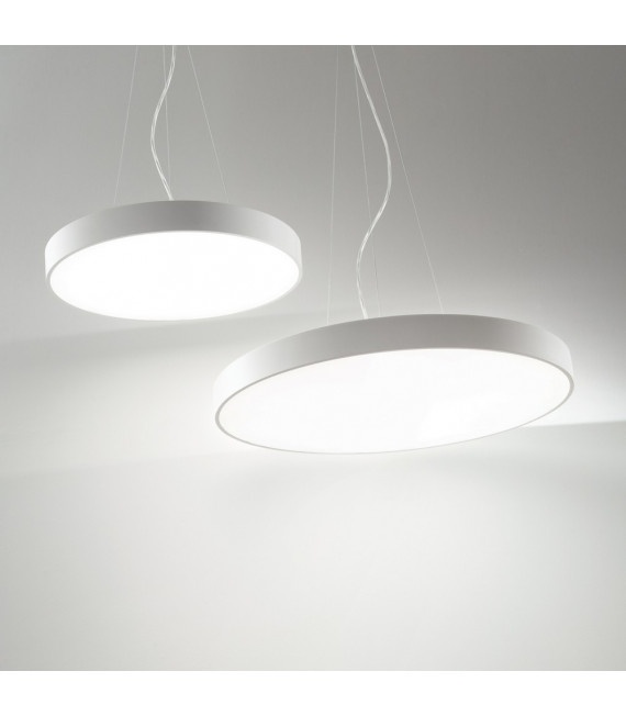 Suspensión LED integrada Halo Blanco aluminio 1 bombilla 25cm