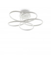 Integrated LED ceiling light Karol White metal 1 bulb 18cm