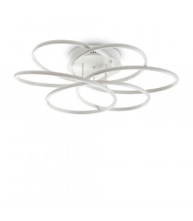 Plafonnier LED intégré Karol Métal blanc 1 ampoule 20cm
