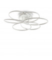 Integrated LED ceiling light Karol White metal 1 bulb 20cm