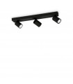 Spotlight bar Rudy Black Metal 3 bulbs 11.5cm