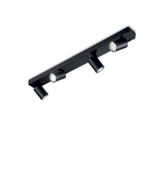 Spotlight bar Rudy Black Metal 4 bulbs 11.5cm