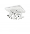 Ceiling light Spot Glim White metal 4 bulbs 20cm
