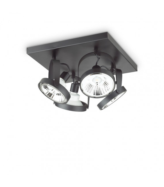 Ceiling Light Spot Glim Black Metal 4 bulbs 20cm