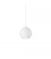 Mr white metal pendant light 1 bulb 16cm