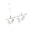 Suspension Dynamite Métal blanc 4 ampoules 16,5cm