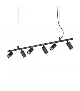 Dynamite Black Metal Pendant 6 bulbs 16.5cm