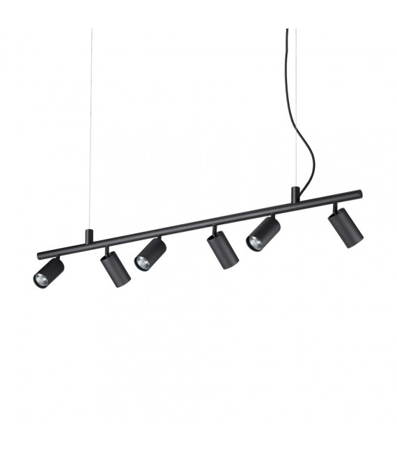Suspension Dynamite Métal Noir 6 ampoules 16,5cm