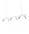 Suspension Dynamite Métal blanc 6 ampoules 16,5cm