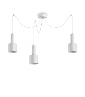 Lámpara colgante Holly Metal blanco 3 bombillas 37cm
