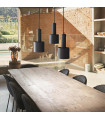 Suspension Holly Métal Noir 3 ampoules 37cm