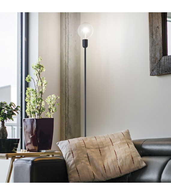 Lampadaire Microphone Métal Noir 1 ampoule 170cm