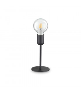 Lampada da tavolo Microfono Metallo Nero 1 lampadina 22cm