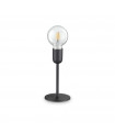 Lampe de table Microphone Métal Noir 1 ampoule 22cm