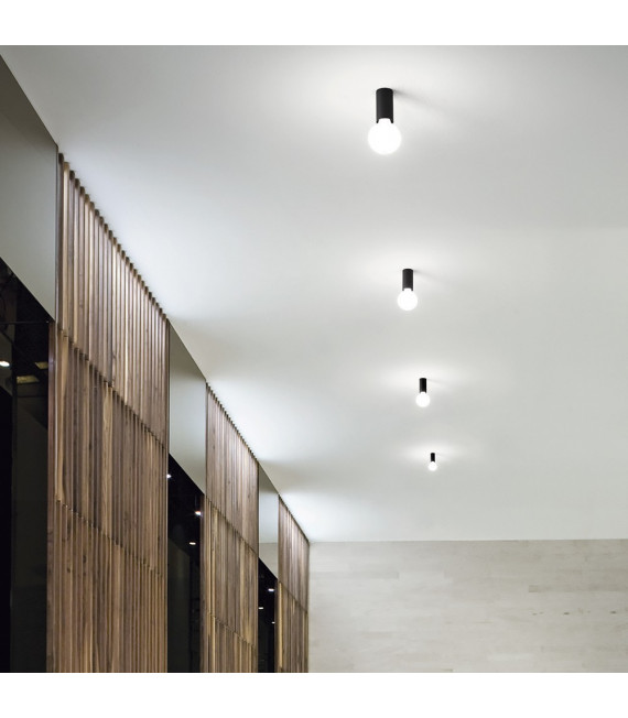 Ceiling lamp Small Black Metal 1 bulb 10cm
