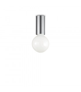 Plafoniera Piccola in Metallo Cromato 1 lampadina 10cm