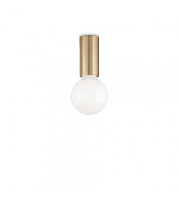 Plafonnier Petit Métal Laiton satiné 1 ampoule 10cm