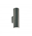 Garden wall lamp Gun Aluminum Anthracite 2 bulbs 21cm