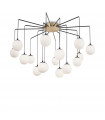 Suspension Rhapsody Métal Noir 16 ampoules 54cm