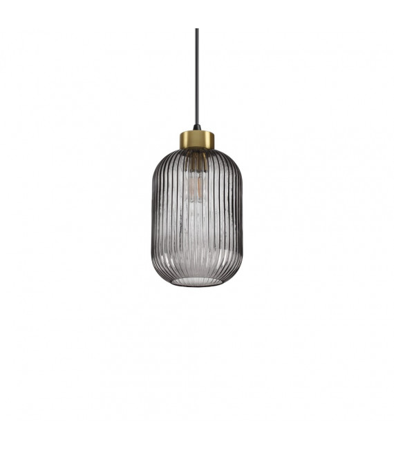 Colgante de diseño Mint-1 Cristal ahumado 1 bombilla 29,5cm