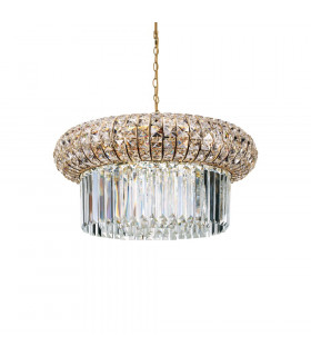 Nabucco Gold Glas Pendelleuchte 12 Glühbirnen 42cm