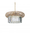 Suspension Nabucco Verre Or 12 ampoules 42cm
