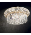 Suspension Nabucco Verre Or 18 ampoules 39cm