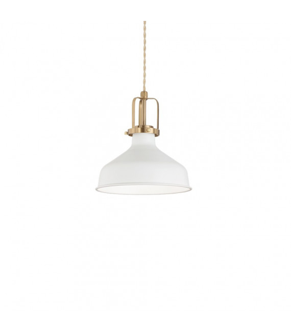 Eris-1 Lámpara colgante Metal blanco 1 bombilla 33cm