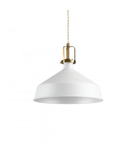 Eris-2 Pendelleuchte Weißmetall 1 Glühbirne 39cm