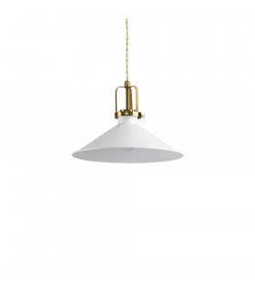 Eris-3 Lámpara colgante Metal blanco 1 bombilla 31cm