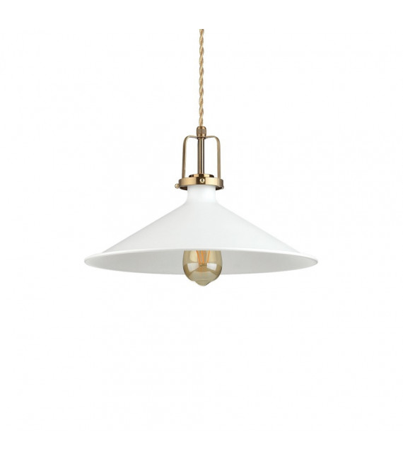 Suspension Eris-4 Métal blanc 1 ampoule 32cm