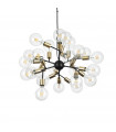 Suspension Spark Métal Noir 24 ampoules 42cm