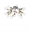 Suspension Spark Métal Noir 20 ampoules 32cm