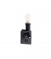 Lamp with lampshade Gea Black Metal 2 bulbs 19.5cm
