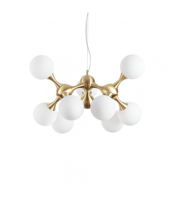 Ceiling light Nodi Metal Satin brass 9 bulbs 60cm