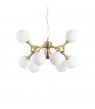 Plafonnier Nodi Métal Laiton satiné 9 ampoules 60cm