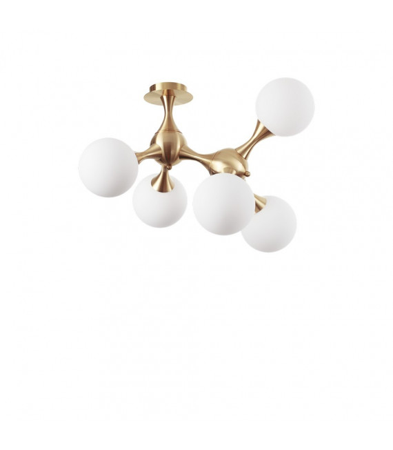 Ceiling light Nodi Metal Satin brass 5 bulbs 55cm