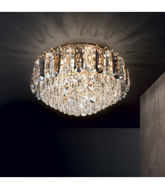 Design-Deckenleuchte Magnolia Metal Gold 7-flammig 26cm