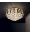 Plafonnier Design Magnolia Métal Or 7 ampoules 26cm