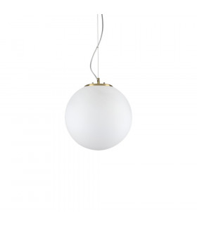 Grape pendant light White glass 1 bulb 37cm